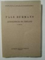 Fale Burmans anteckningar om J&auml;mtland : i urval