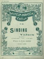 Sinding, Valses Opus 59 No 6