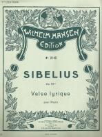 Sibelius Valse lyrique opus 96