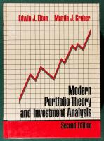 Modern portfolio theory and investment analysis