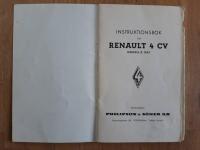 Instruktionsbok f&ouml;r Renault 4 CV modell R 1062