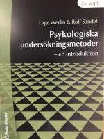 Psykologiska unders&ouml;kningsmetoder - - en introduktion