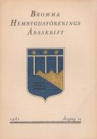 Bromma Hembygdsf&ouml;renings &Aring;rsskrift 1951