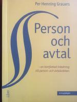 Person och avtal : en kortfattad inledning till person- och avtalsr&auml;tten
