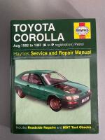 Toyota Corolla (92-97) service & repair manual - svensk/engelsk teknisk ordlista medf&ouml;ljer.