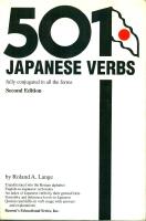 501 Japanese verbs- Fully conjugated in all the forms.