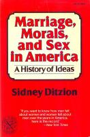 Marriage, morals, and sex in america- a history of ideas