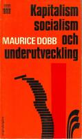 Kapitalism socialism och underutveckling