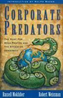 Corporate predators- The hunt for mega-profits and the attack on democracy.