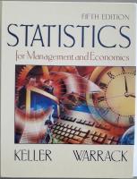 Statistics for management and economics