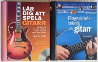 L&auml;r dig att spela gitarr : handbok f&ouml;r dig som vill b&ouml;rja spela akustisk gitarr eller elgitarr. CD med fler &auml;n 50 &ouml;vningar ing&aring;r & Fingerspelsteknik f&ouml;r gitarr. CD ing&aring;r