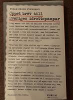 &Ouml;ppet brev till Sveriges idrottspampar