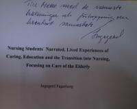 Nursing students' narrated, lived experiences of caring, education and the transition into nursing, focusing on care of the elderly