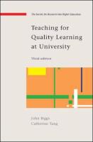 Teaching for quality learning at university