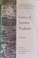 Sources of Japanese Tradition Volume I