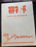katalog fr&aring;n Nordiska Musikf&ouml;rlaget Dam-och barnk&ouml;r med f&ouml;ljebre.