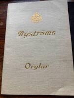 Nystr&ouml;ms Orglar, specialbroschyr &ouml;ver orglar + 1939 &aring;rs prislistor