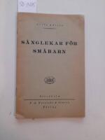 S&aring;nglekar f&ouml;r sm&aring;barn