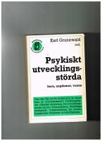 Psykiskt utvecklingsst&ouml;rda-Barn,ungdomar,vuxna