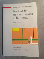 Teaching for quality learning at university