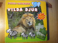 VILDA DJUR Pussel Bilderbok
