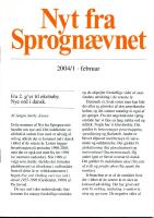 Nyt fra Sprogn&aelig;vnet &aring;rg&aring;ng 2004