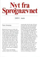Nyt fra Sprogn&aelig;vnet &aring;rg&aring;ng 2005