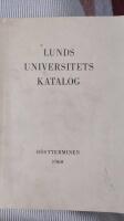 Lunds universitetskatalog h&ouml;stterminen 1960