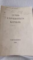 Lunds universitetskatalog v&aring;rterminen 1961