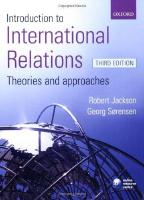 Introduction to international relations - theories and approaches
