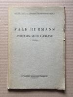 Fale Burmans anteckningar om J&auml;mtland i urval