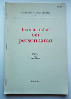 Fem artiklar om personnamn