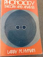 Phonology. Theory and Analysis.