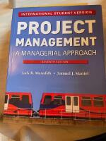 Project Management: A Managerial Approach, International Student Version, 7