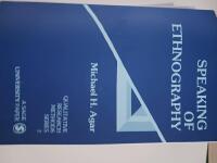 Speaking of Ethnography Speaking of Ethnography 