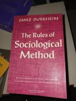 The rules of sociological method 8th