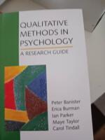 Qualitative Methods in Psychology: A Research Guide