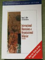 International dimensions of organizational behavior