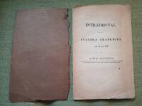 Intr&auml;destal h&aring;llet i  Svenska Akademien den 29 maj 1866