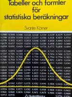 Tabeller och formler f&ouml;r deskriptiv statistik