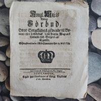 Kongl. Maj:ts F&ouml;rordning ang&aring;ende wisse helgedagars inskr&auml;nkande, samt the &aring;rlige h&ouml;gtidernas, s&ouml;n- och b&ouml;nedagarnes obrottslige heligh&aring;llande och firande