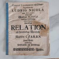 General Lieutnantens och &ouml;wer-ingenueurens Ludwig Nicola von Hallart som wid staden Narva lyckeliga unds&auml;ttning blifwet f&aring;ngen uppriktige RELATION....