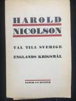 Tal till Sverige. Englands krigsm&aring;l.