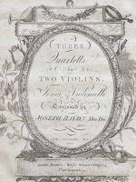 Collection of early/first editions of famous string quartets, bound in 4 half leather volumes (one for each instrument) : Haydn Op. 76 and Op. 77, Mozart Quartets, Mozart Fugha, Ries Op. 70  
