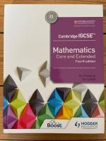 Cambridge IGCSE Mathematics Core and Extended 4th edition