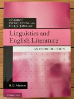 Linguistics and English Literature : An Introduction