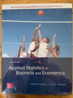 Applied Statistics in Business and Economics