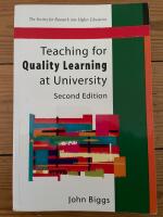 Teaching for quality learning at university - what the student does