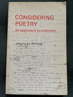 Considering Poetry: An Approach to Criticism