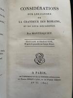 Considerations sur les causes de la grandeur des Romains, et de leur decadence